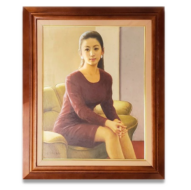 鶴村義美　ローズ色の服